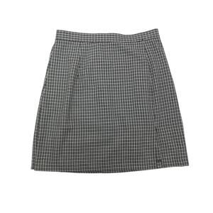 Vintage 90s Samantha Black and White Plaid High-Waisted Mini Skirt S